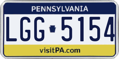 PA license plate LGG5154