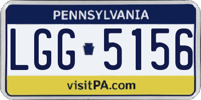 PA license plate LGG5156