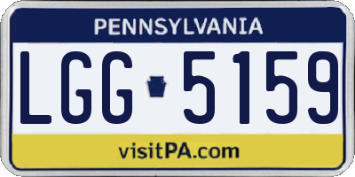 PA license plate LGG5159