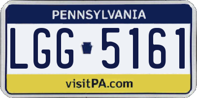 PA license plate LGG5161