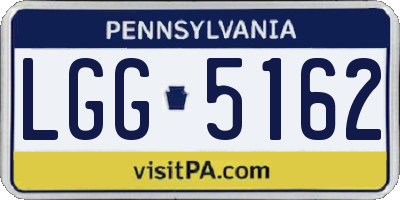PA license plate LGG5162
