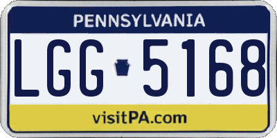PA license plate LGG5168