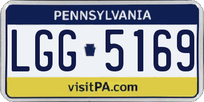 PA license plate LGG5169