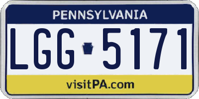 PA license plate LGG5171