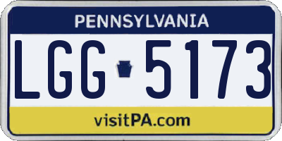 PA license plate LGG5173