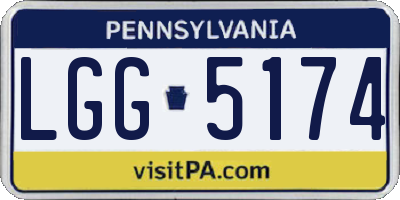 PA license plate LGG5174