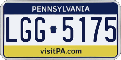 PA license plate LGG5175