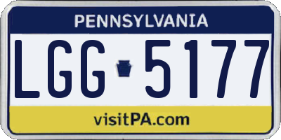 PA license plate LGG5177