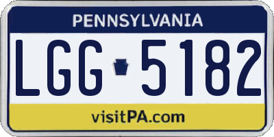PA license plate LGG5182