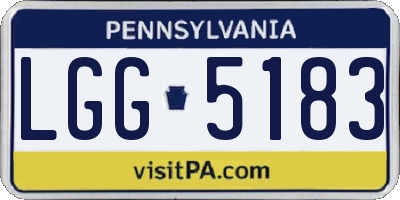 PA license plate LGG5183