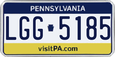 PA license plate LGG5185