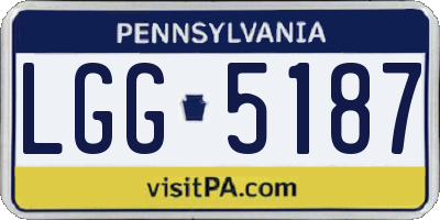 PA license plate LGG5187
