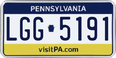 PA license plate LGG5191