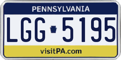 PA license plate LGG5195