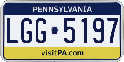 PA license plate LGG5197