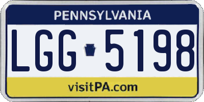 PA license plate LGG5198