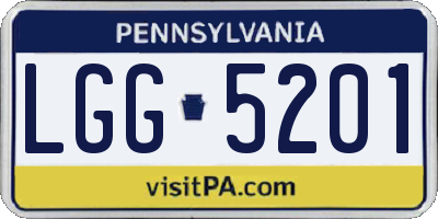 PA license plate LGG5201
