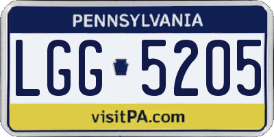 PA license plate LGG5205