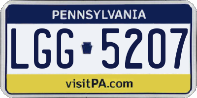 PA license plate LGG5207