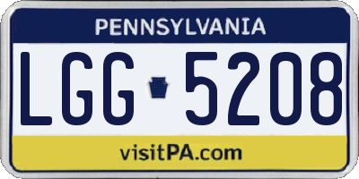 PA license plate LGG5208