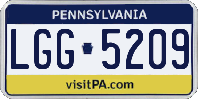 PA license plate LGG5209