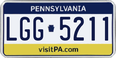 PA license plate LGG5211