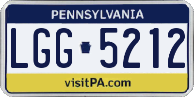 PA license plate LGG5212