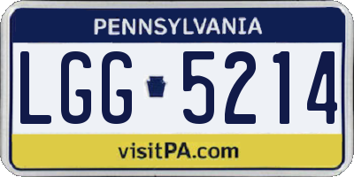 PA license plate LGG5214
