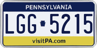 PA license plate LGG5215