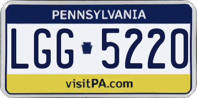 PA license plate LGG5220