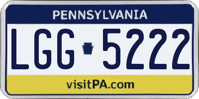 PA license plate LGG5222