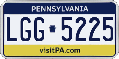 PA license plate LGG5225