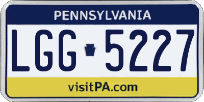 PA license plate LGG5227