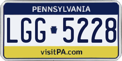 PA license plate LGG5228