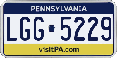 PA license plate LGG5229