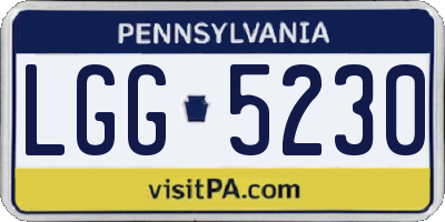 PA license plate LGG5230