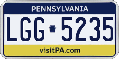 PA license plate LGG5235