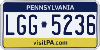 PA license plate LGG5236