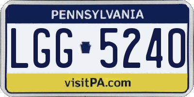 PA license plate LGG5240