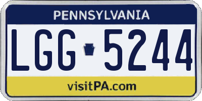 PA license plate LGG5244
