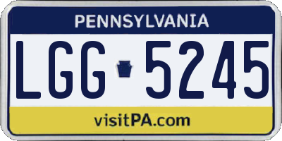 PA license plate LGG5245