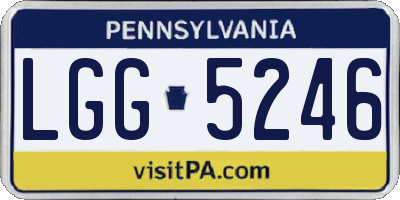 PA license plate LGG5246