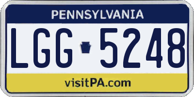 PA license plate LGG5248