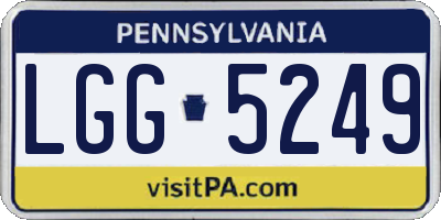 PA license plate LGG5249