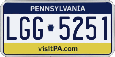 PA license plate LGG5251
