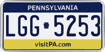 PA license plate LGG5253
