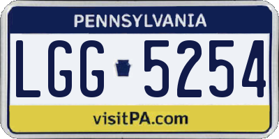 PA license plate LGG5254
