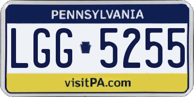 PA license plate LGG5255