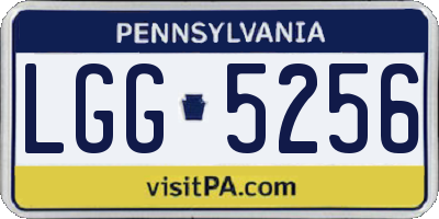 PA license plate LGG5256