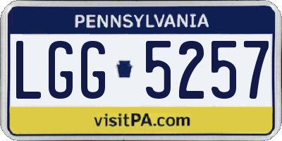 PA license plate LGG5257